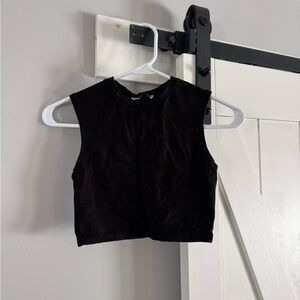Zara Black Sleeveless Crop Top